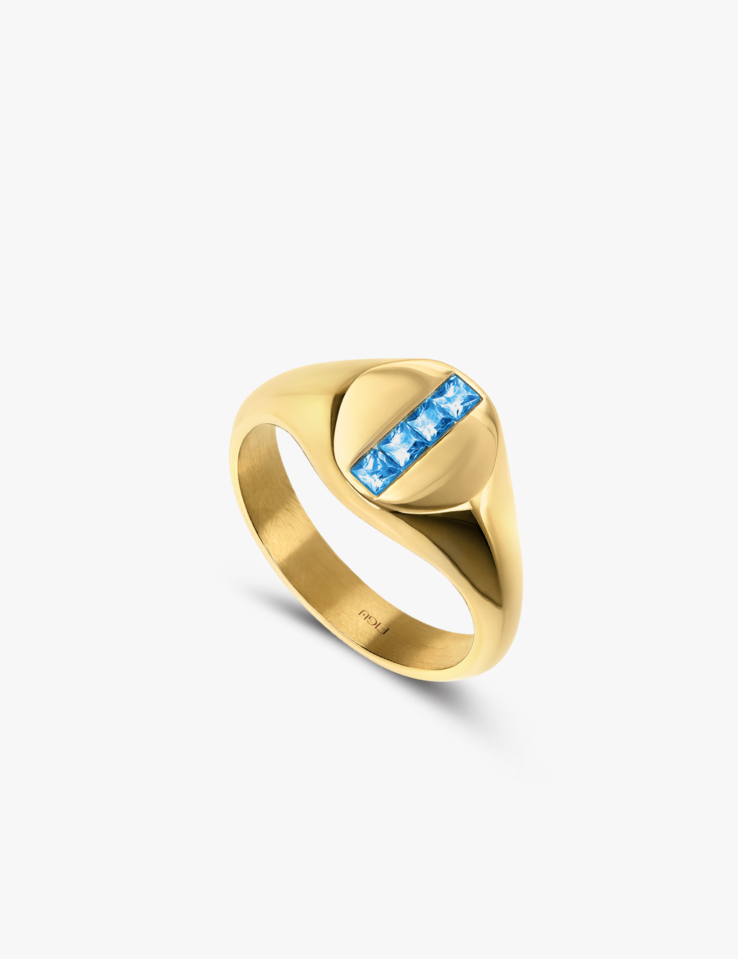 Anel Round Signet Crystal
