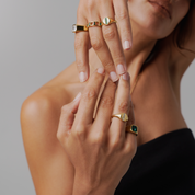 Anel Round Signet Crystal