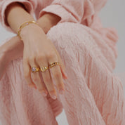 Anel Round Signet Crystal