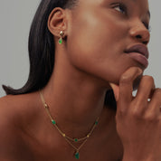 Brincos Pendente Magnolia Verde