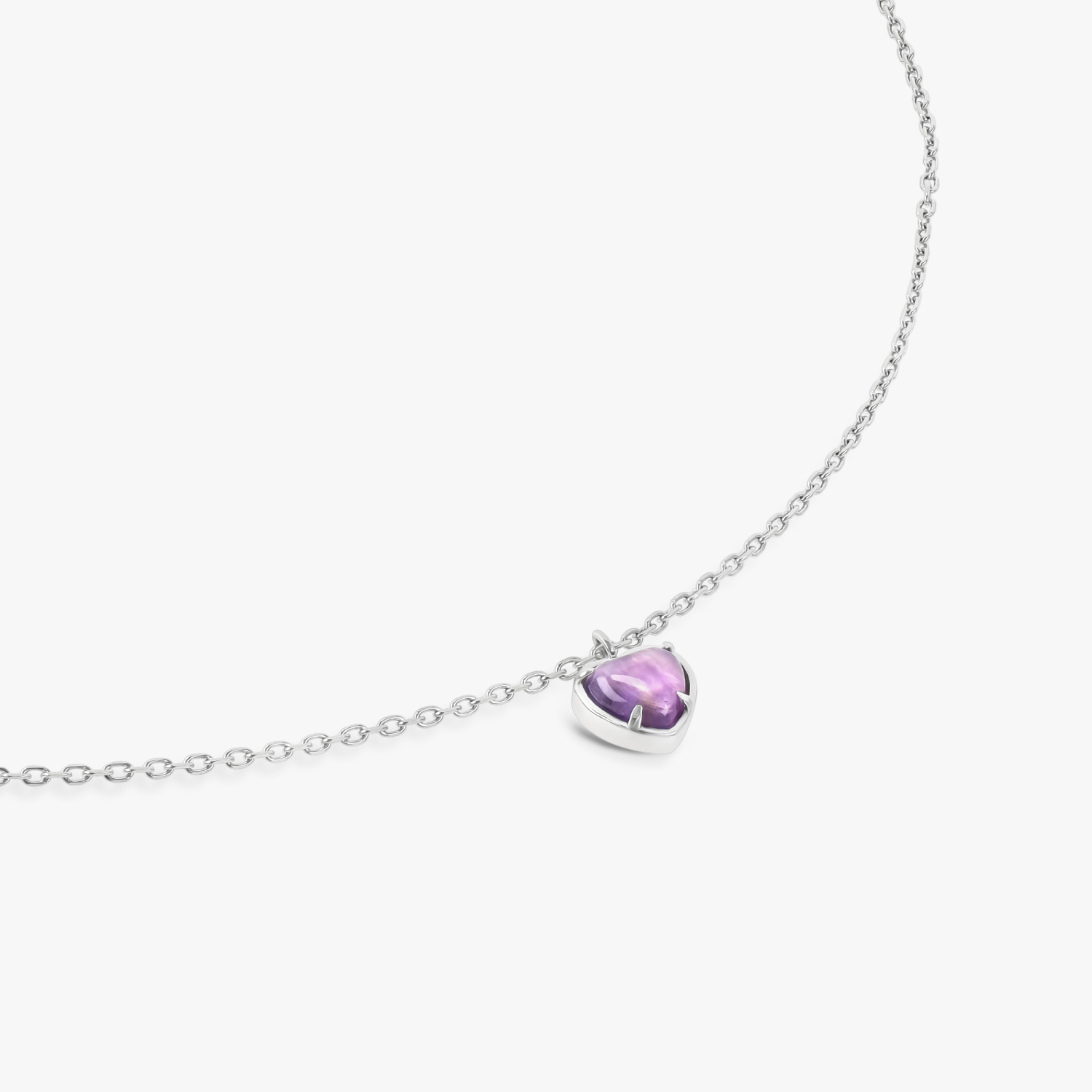 Petit Heart Amethyst Necklace