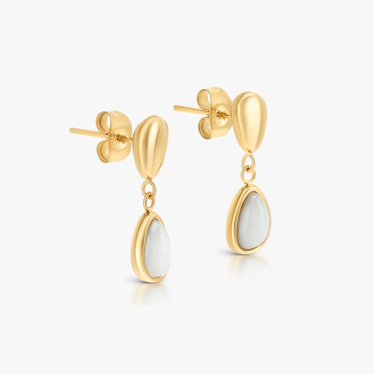 White Magnolia Pendant Earrings