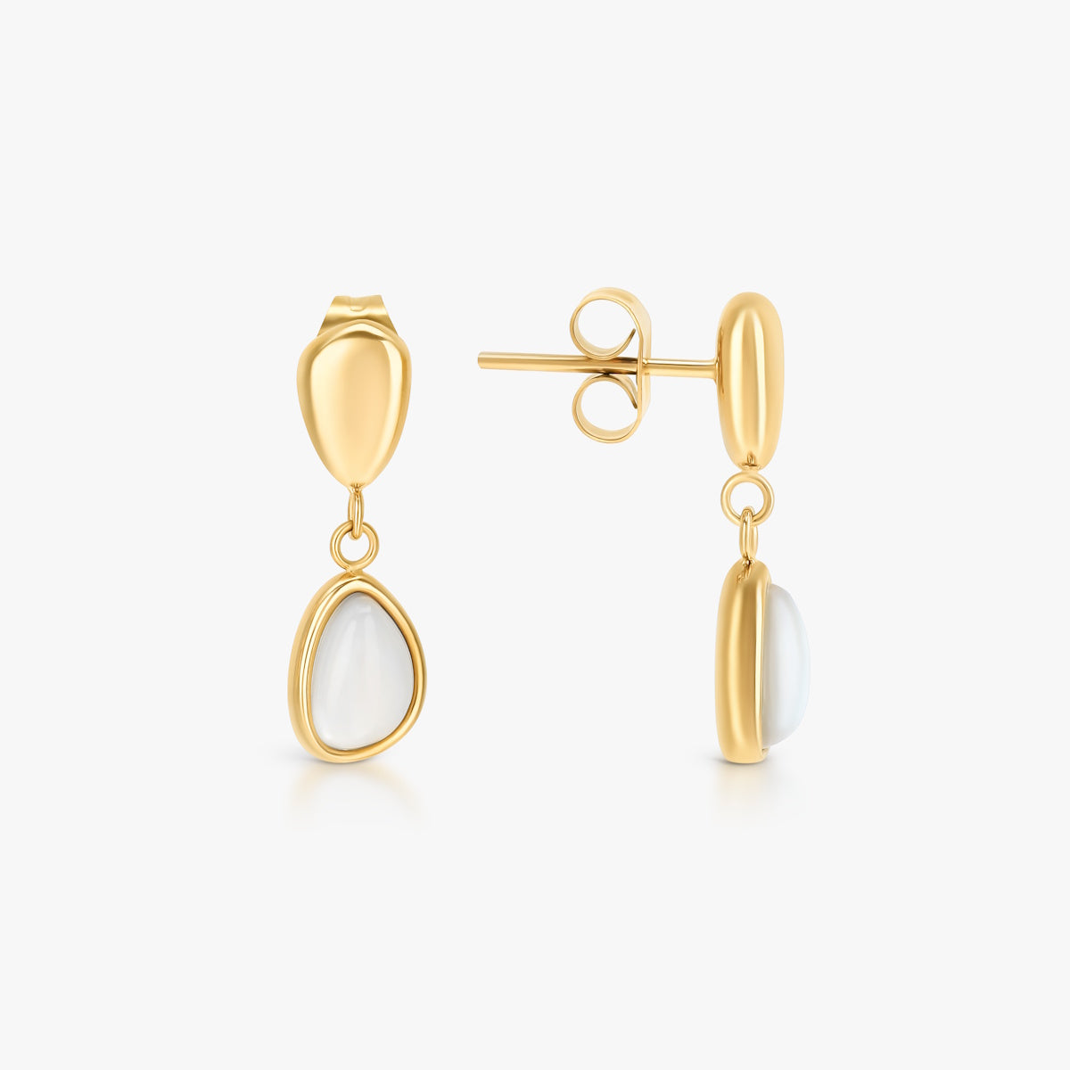 Brincos pendente Magnolia Branca