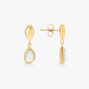 Brincos pendente Magnolia Branca