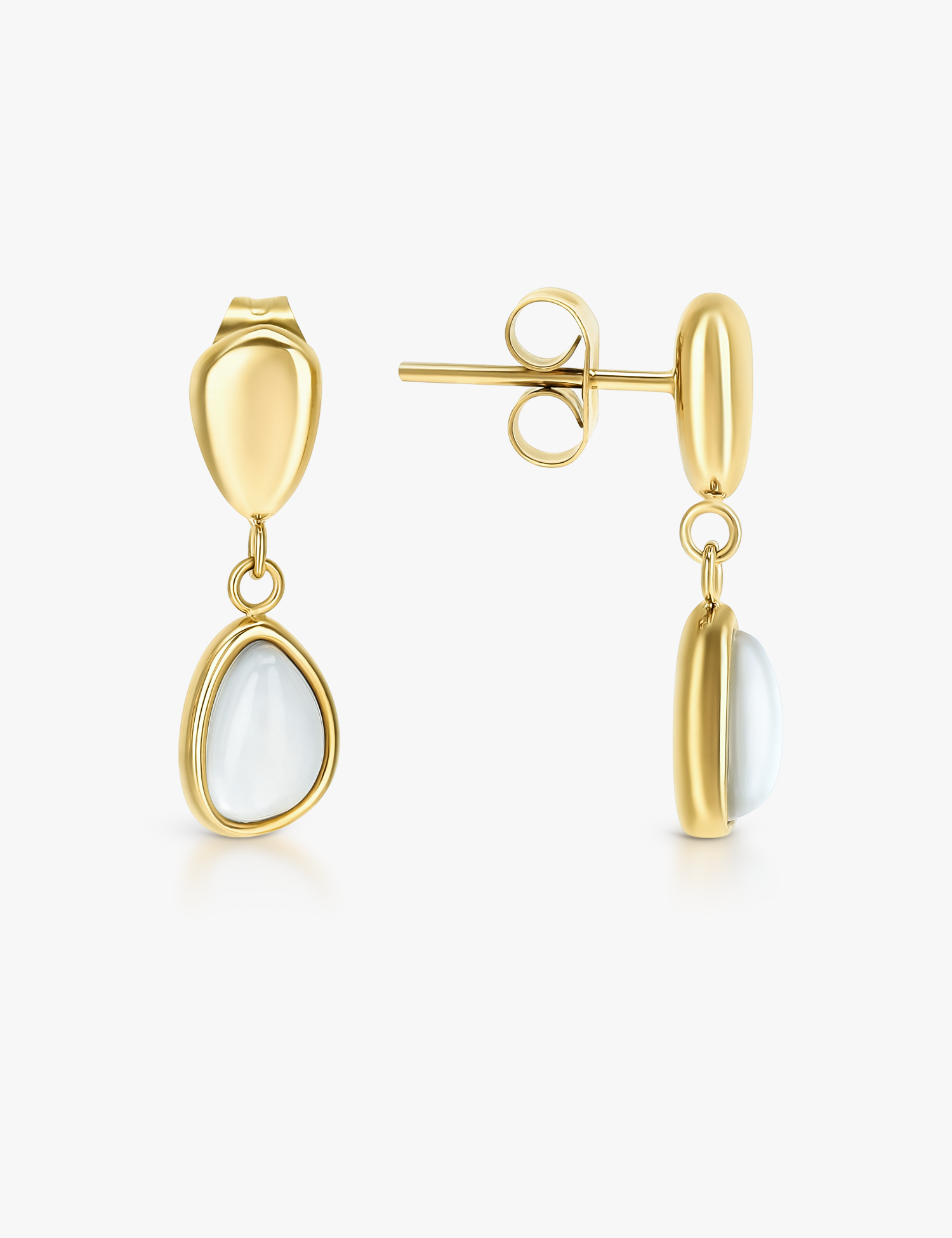 Pendientes colgantes de magnolia blanca