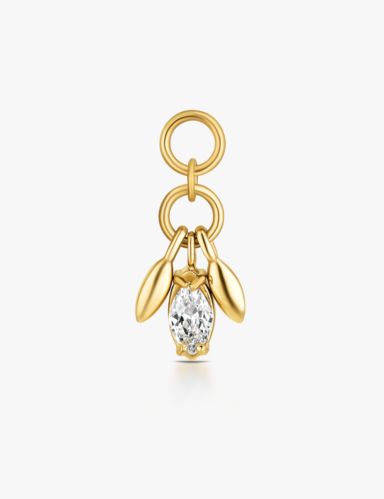Hoop Charm Leaf