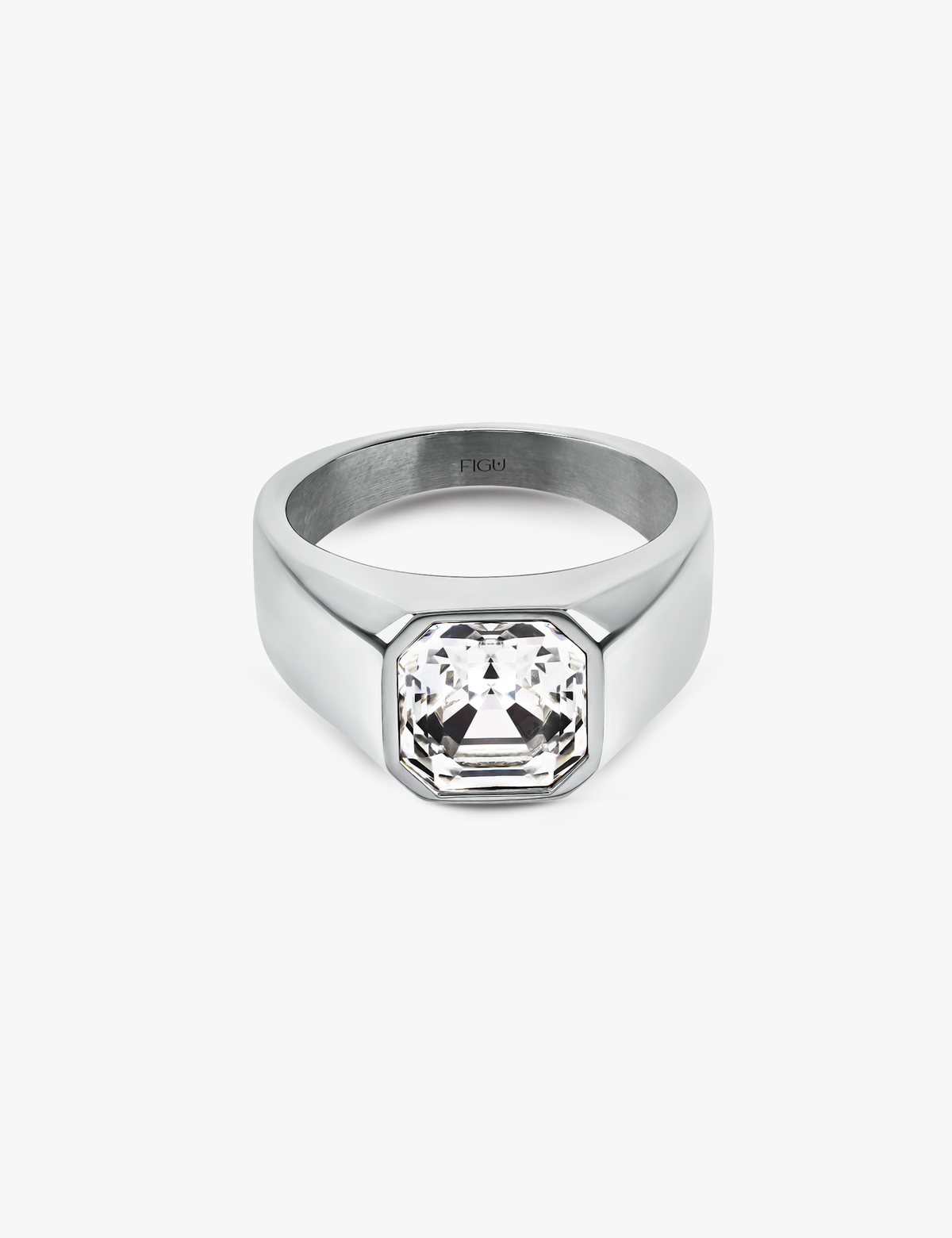 Anel Square Signet Crystal