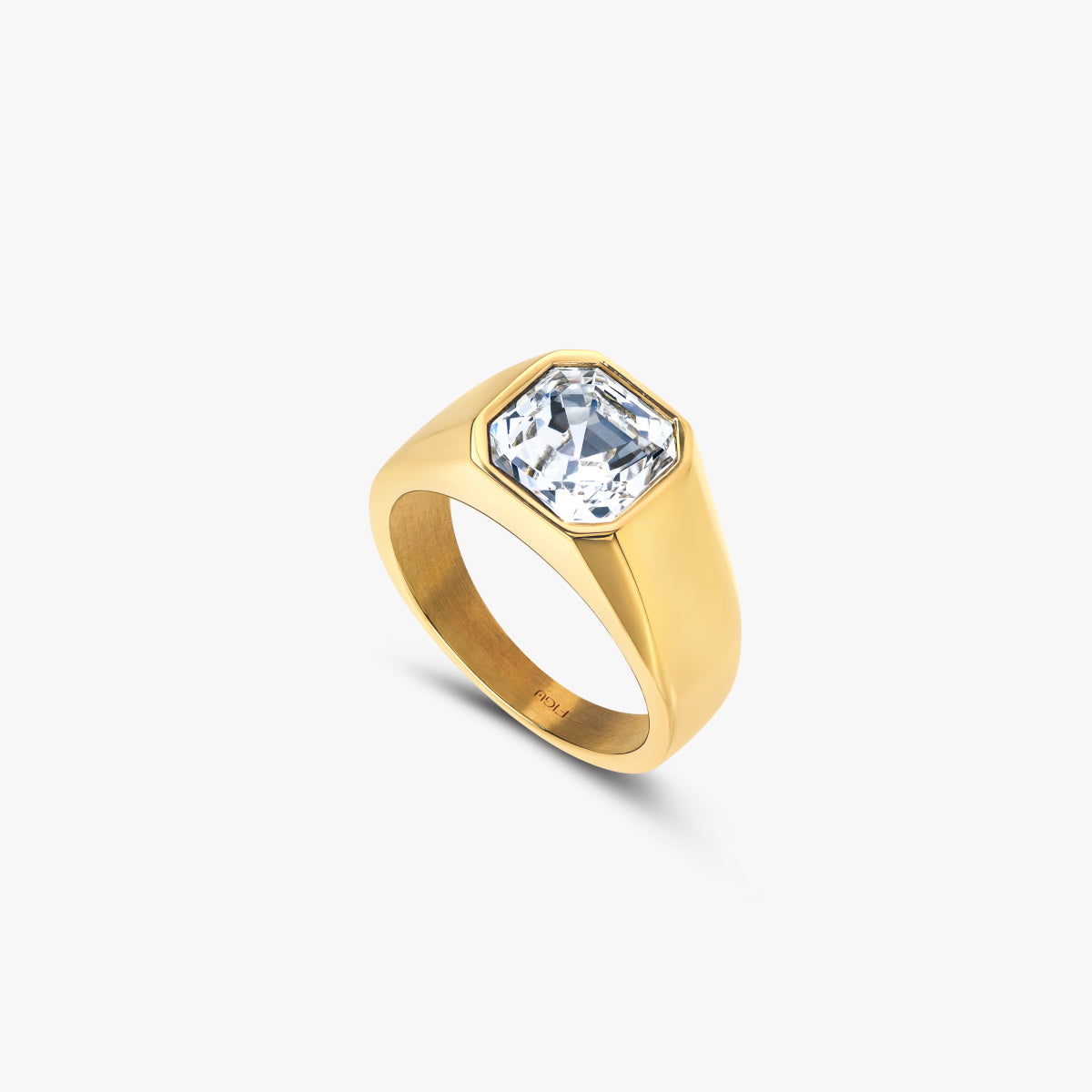 Anel Square Signet Crystal