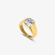 Anel Square Signet Crystal
