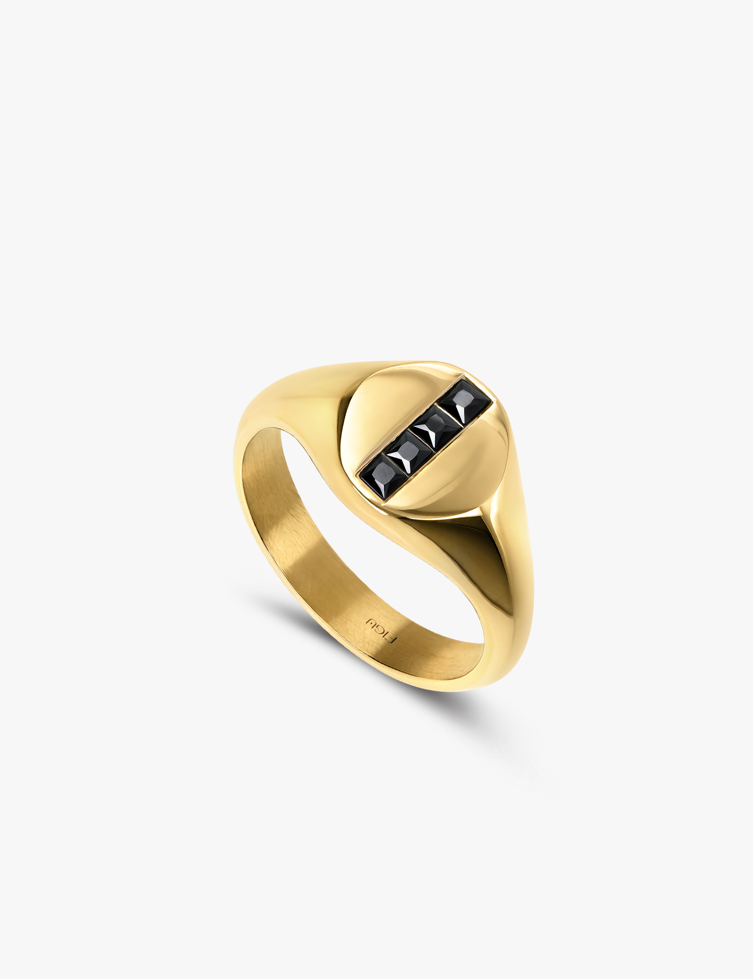 Anel Round Signet Crystal