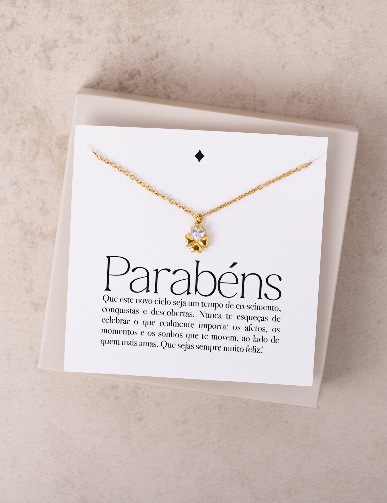 Parabéns - Colar Com Mensagem