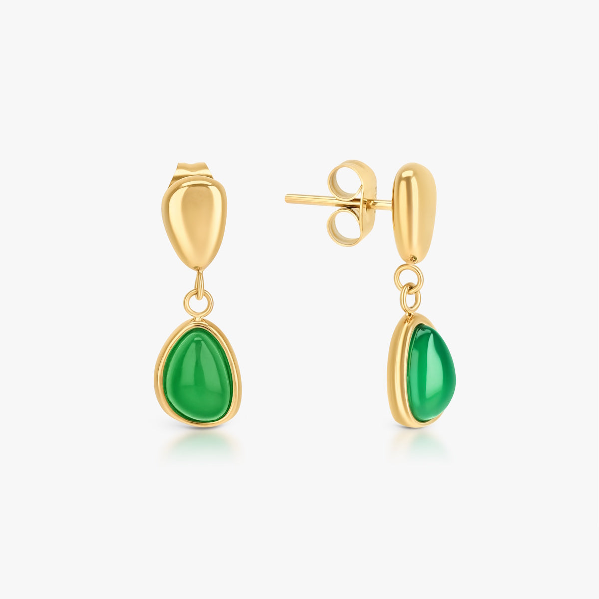 Green Magnolia Pendant Earrings