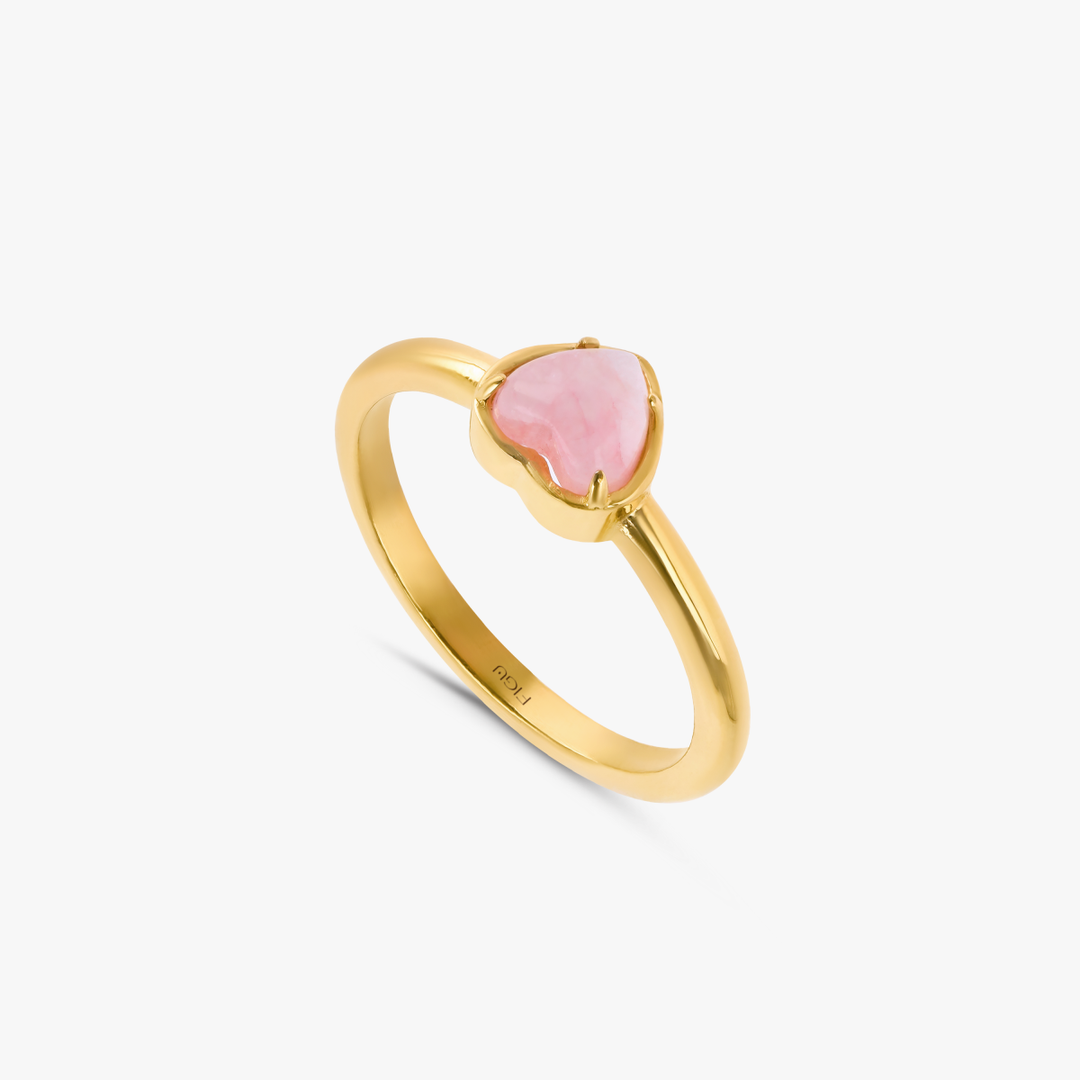 Anel Petit Heart Quartzo Rosa