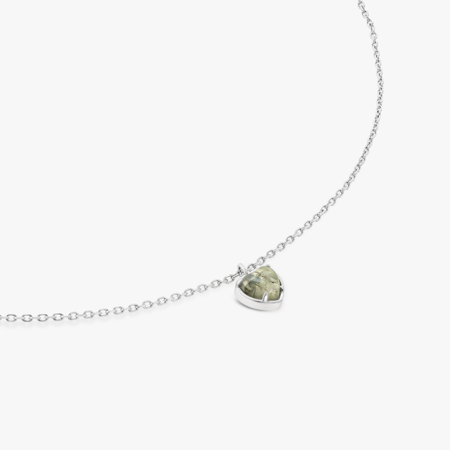 Labradorite Petit Heart Necklace