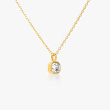 Collar de cristal cuadrado