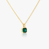 Collar de cristal cuadrado