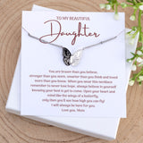 To My Beautiful Daughter - Butterfly Necklace